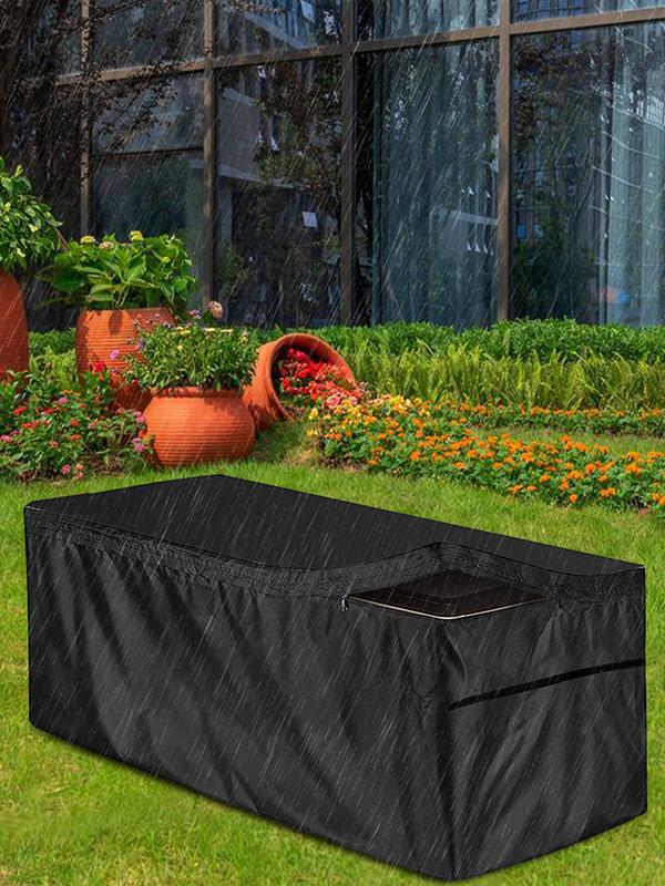 Outdoor Furniture Black - 방수 정원 보관 상자 커버 야외