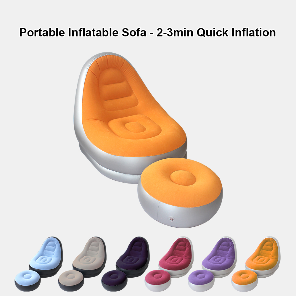 Outdoor Furniture Sale - 휴대용 다색 에어 소파 세트(풋스툴 포함)