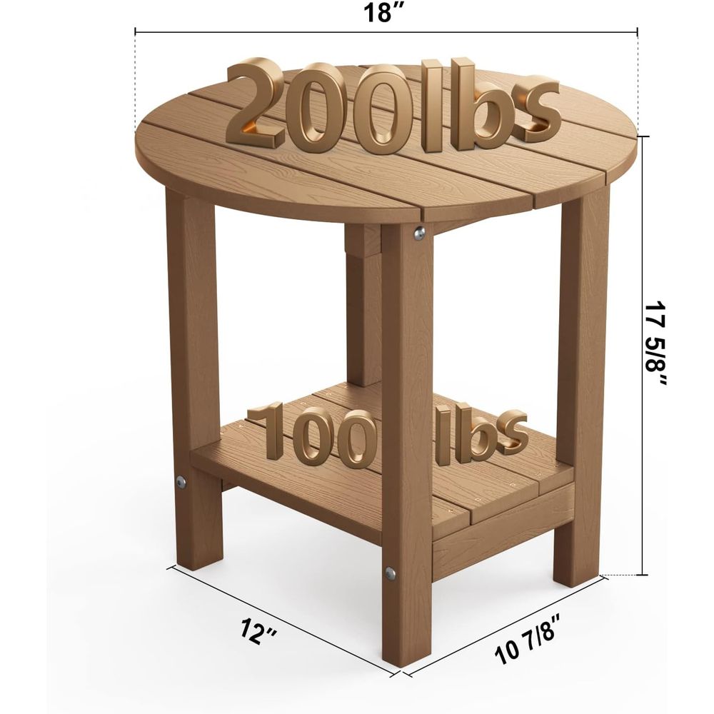 야외용 18인치 사이드 테이블(수납 선반 포함), 발코 - Outdoor Furniture Table 리뷰 및 가격