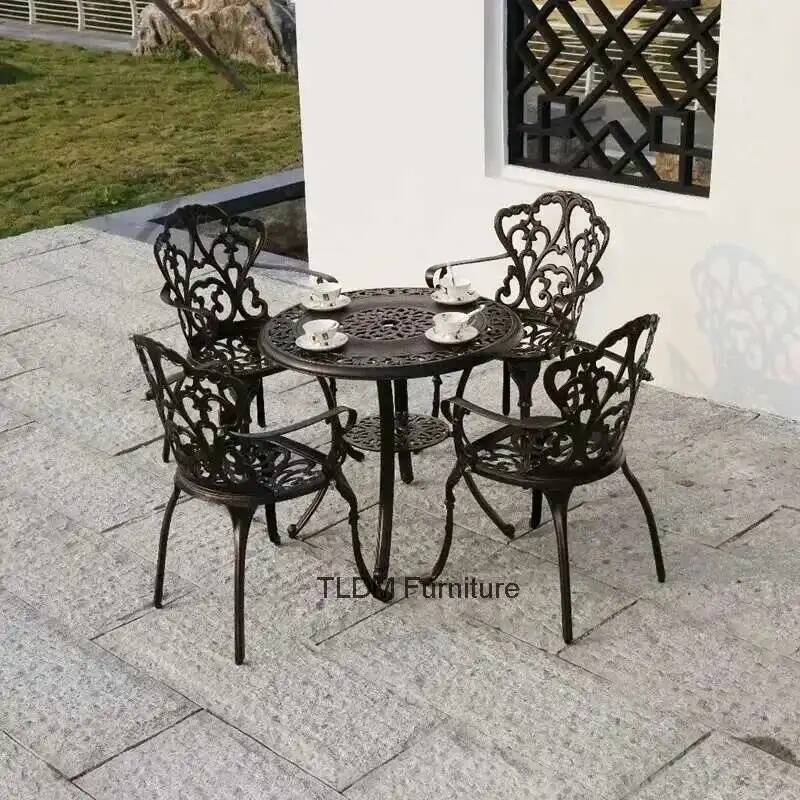 야외 레저용 가구 세트, 주조 알루미늄 정원 테라스 조 - Outdoor Furniture Metal Chairs 리뷰 및 가격