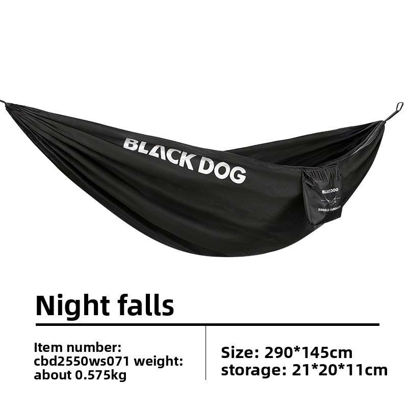 블랙 도그 솔리드 컬러 파라슈트 해먹 (해먹 스트랩 및 - Outdoor Furniture Black 리뷰 및 가격