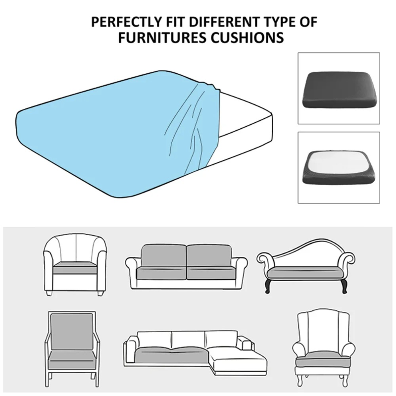 탄성 방수 소파 쿠션 커버 자카드 두꺼운 소파 시트 커 - Outdoor Furniture Upholstery 리뷰 및 가격