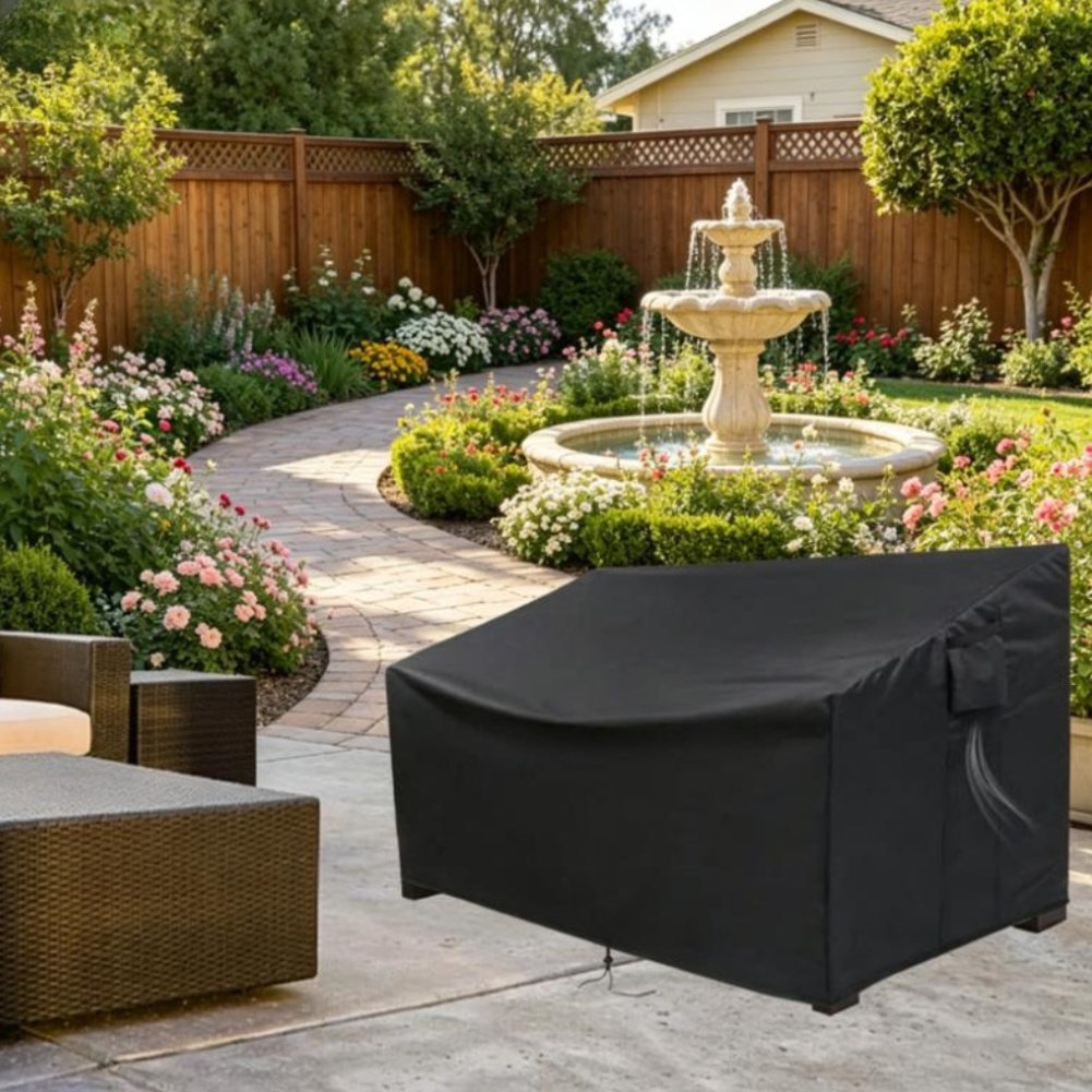헤비 듀티 파티오 소파 커버 방수 야외 소파 커버 파티 - Outdoor Furniture Black 리뷰 및 가격