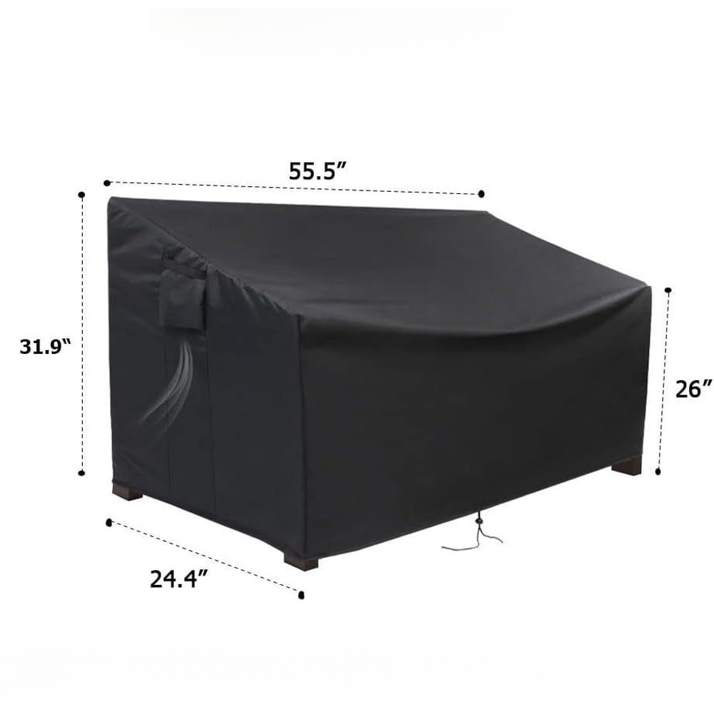헤비 듀티 파티오 소파 커버 방수 야외 소파 커버 파티 - Outdoor Furniture Black 리뷰 및 가격