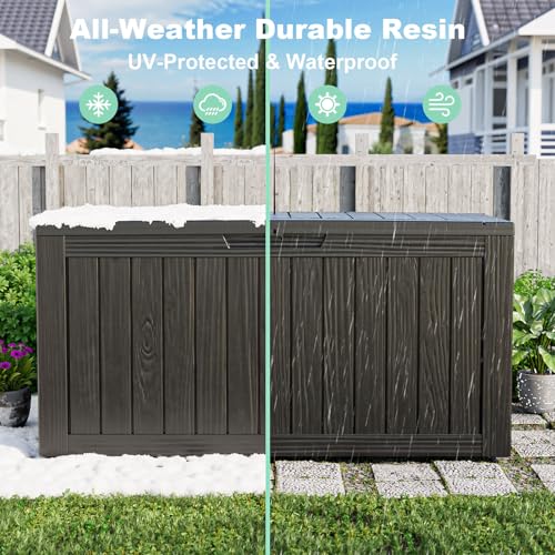 야외 방수 레진 수납 데크 박스 잠금 가능 야외 벤치  - Outdoor Furniture Resin 리뷰 및 가격