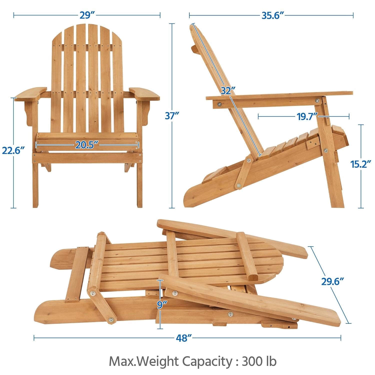 접이식 아디론닥 의자 2개 세트(야외용), 300LBS - Outdoor Furniture Metal Chairs 리뷰 및 가격