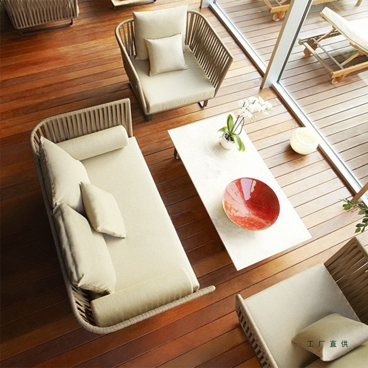 야외 라탄 소파 세트 방수 3인용 의자와 커피 테이블  - Outdoor Furniture Metal Chairs 리뷰 및 가격