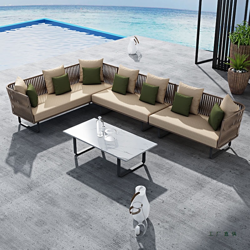 야외 라탄 소파 세트 방수 3인용 의자와 커피 테이블  - Outdoor Furniture Metal Chairs 리뷰 및 가격