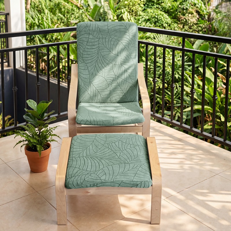 1세트 탄성 나무 의자 커버 자카드 안락의자 커버 단색 - Outdoor Furniture Upholstery 리뷰 및 가격