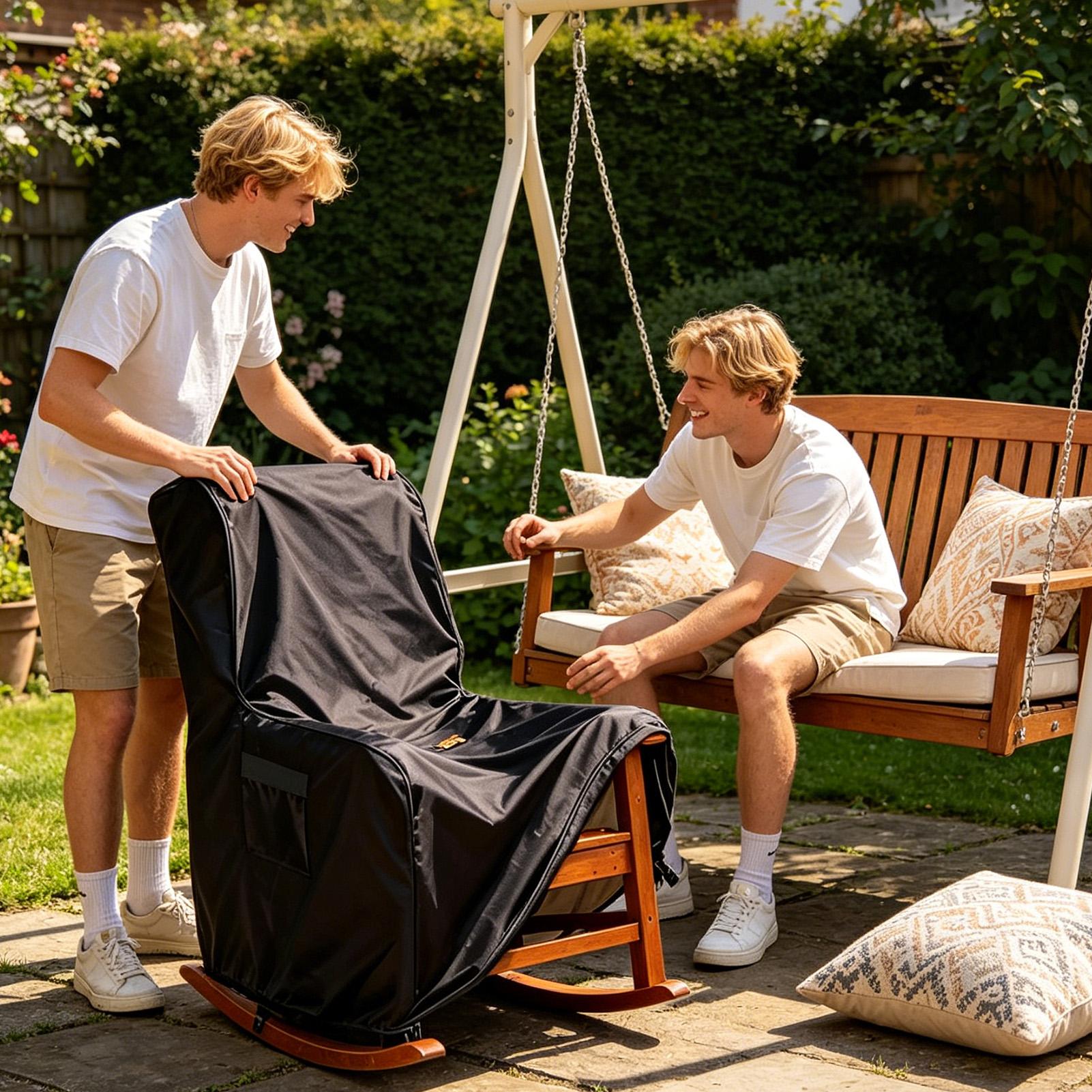 라운지 의자 커버 야외 가구 보호 커버 파티오 잔디밭  - Outdoor Furniture Protector 리뷰 및 가격