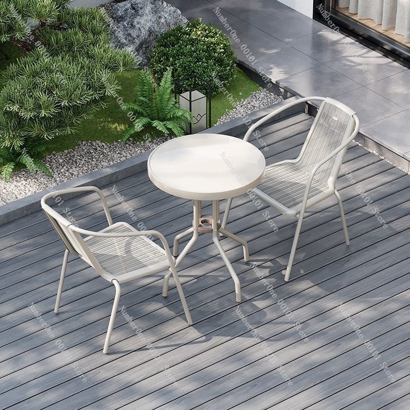 야외 발코니 접이식 테이블 및 2개의 의자 세트, 흰색 - Outdoor Furniture Dining 리뷰 및 가격