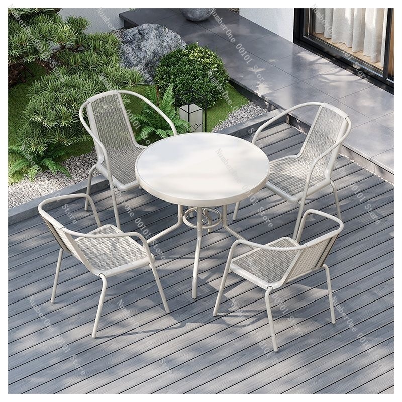 야외 발코니 접이식 테이블 및 2개의 의자 세트, 흰색 - Outdoor Furniture Dining 리뷰 및 가격