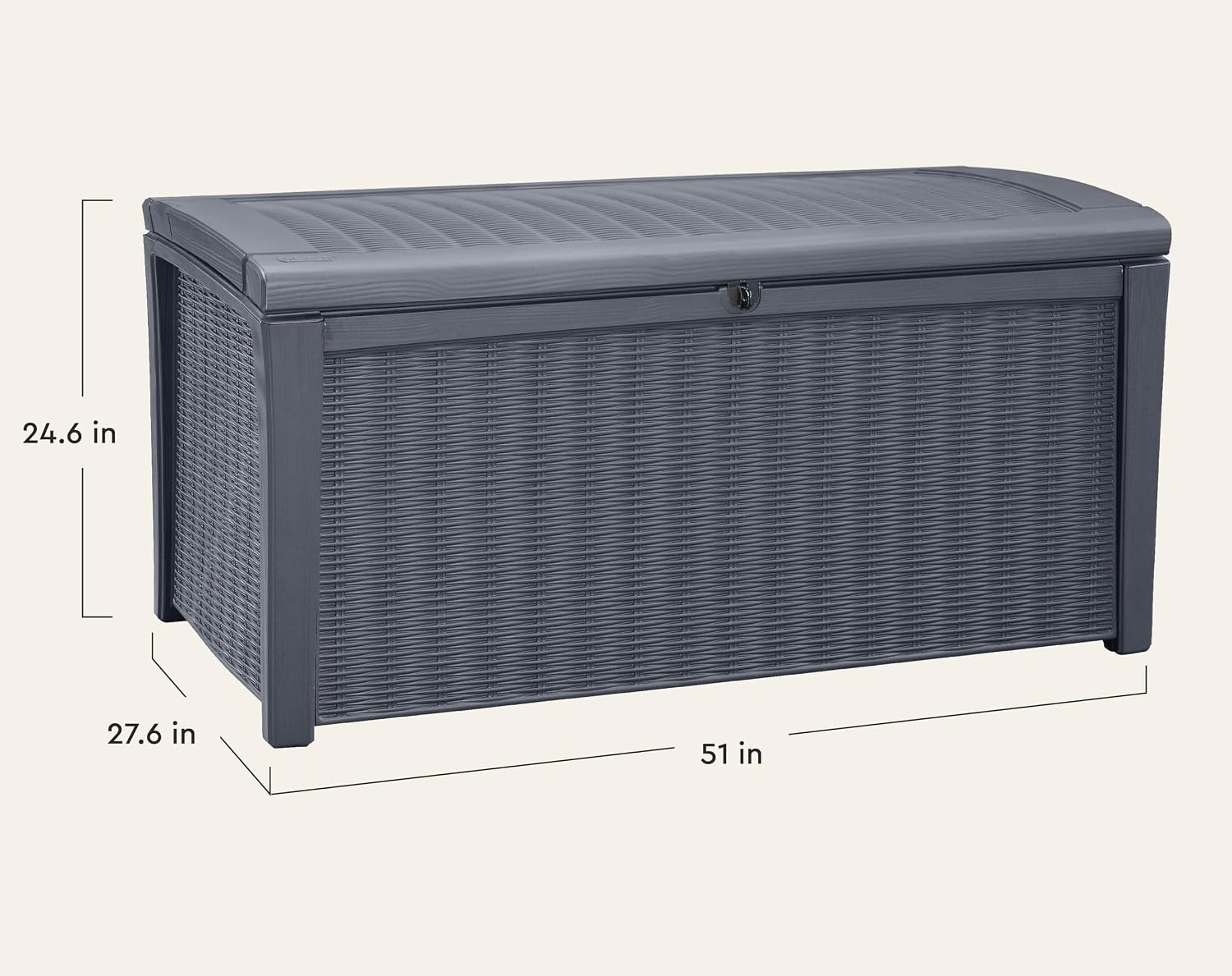 110갤런 야외용 수납 데크 박스, 잠금 가능 방수 레 - Outdoor Furniture Resin 리뷰 및 가격