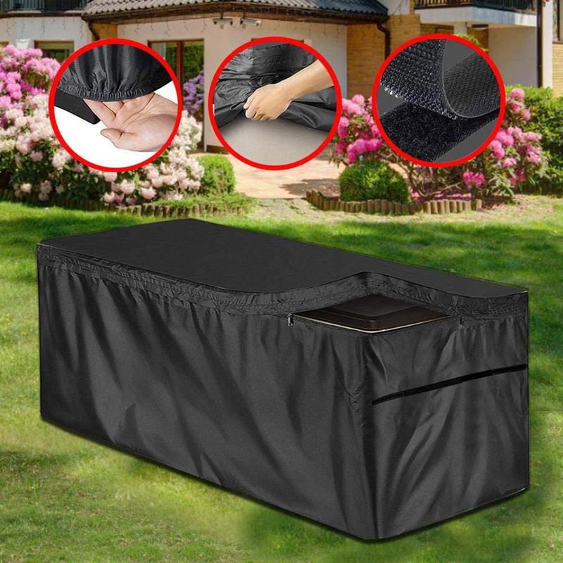 방수 정원 보관 상자 커버 야외 데크 상자 보호 커버  - Outdoor Furniture Black 리뷰 및 가격