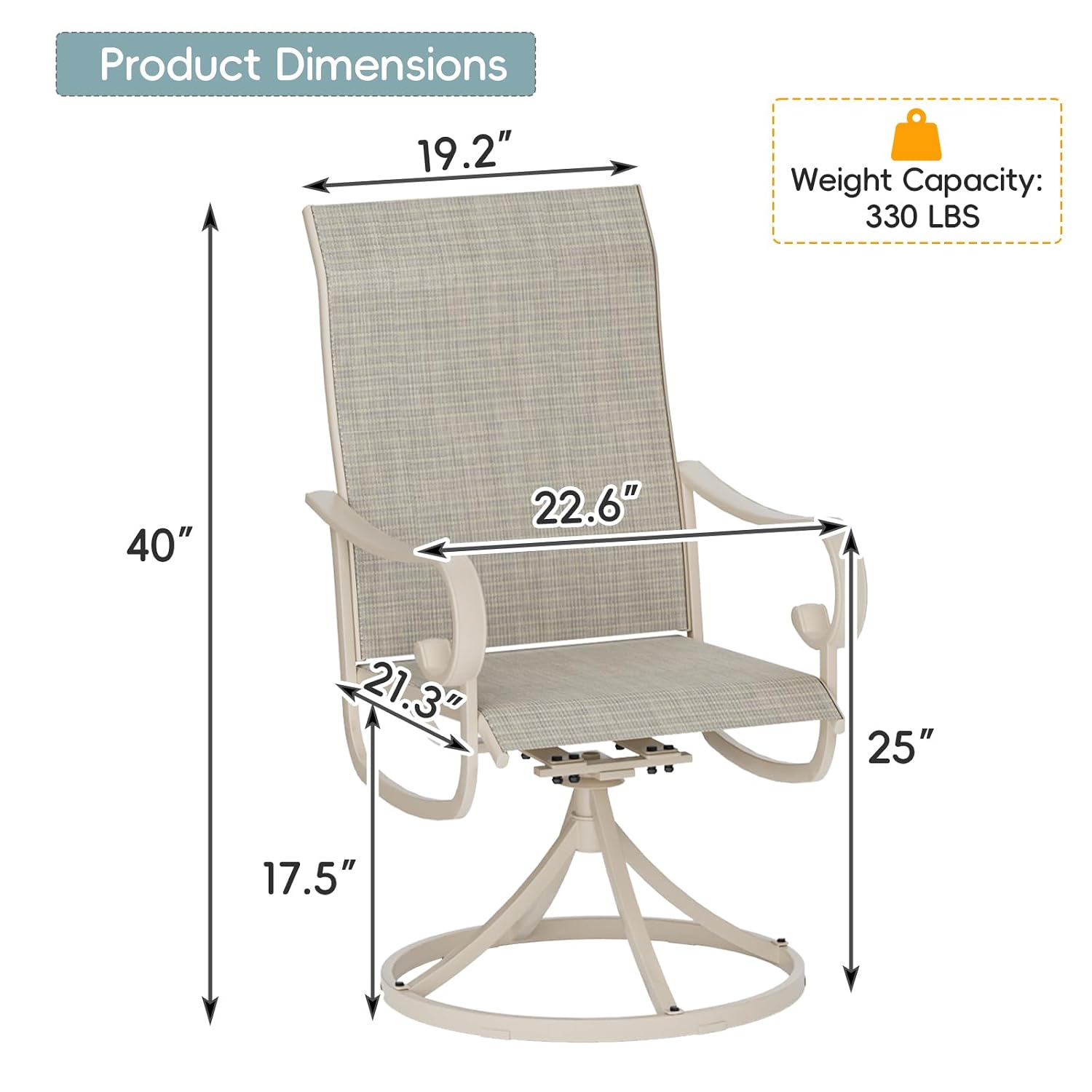 야외 회전식 식탁 의자 2개 세트, 금속 프레임의 하이 - Outdoor Furniture Metal Chairs 리뷰 및 가격