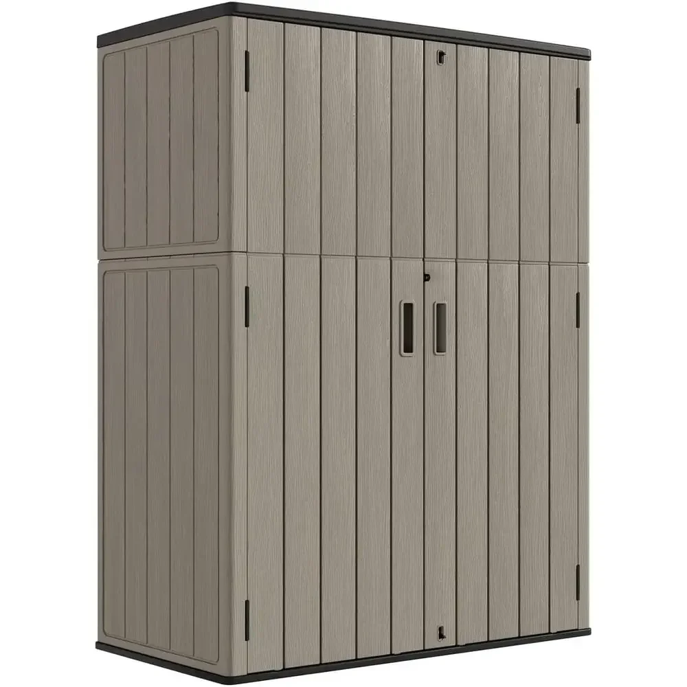 브라운 방수 야외 보관 캐비닛, 57 Cu. 레진, 파 - Outdoor Furniture Resin 리뷰 및 가격