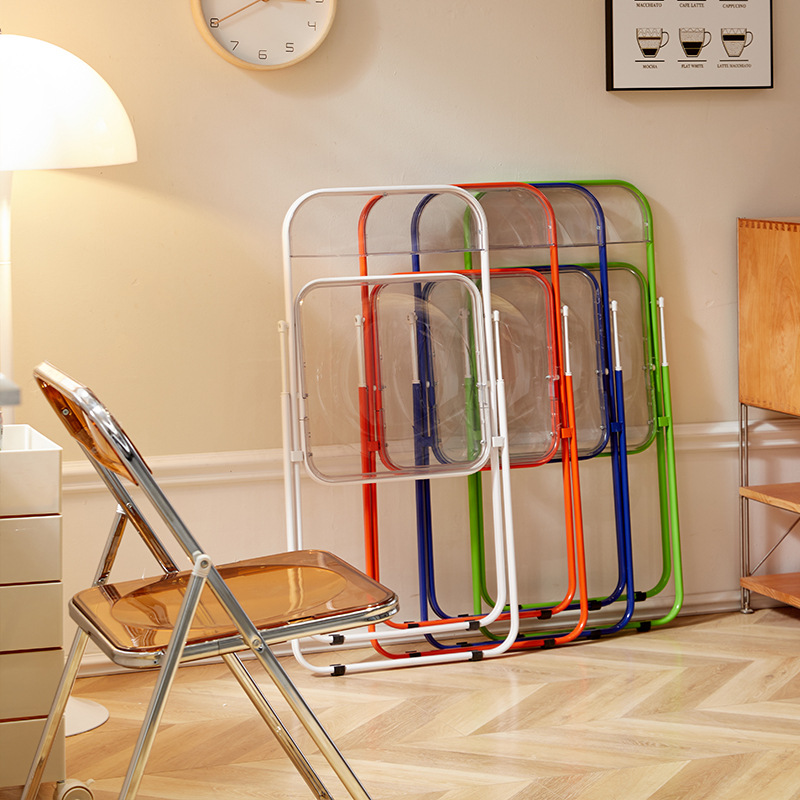 드레싱 의자, 간단한 아크릴 접이식 식탁 의자, 정원  - Outdoor Furniture Metal Chairs 리뷰 및 가격