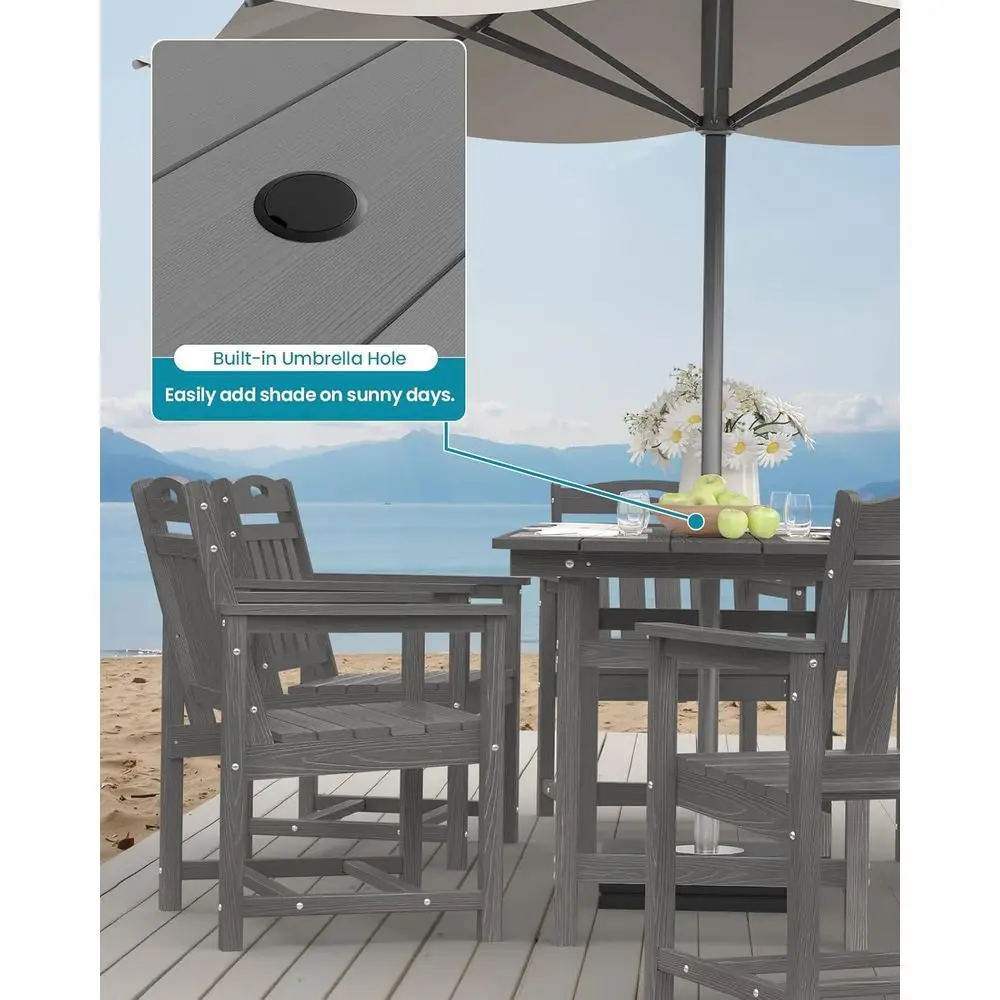 전천후 HDPE 파티오 식사용 의자 2개 세트, 정원, - Outdoor Furniture Metal Chairs 리뷰 및 가격