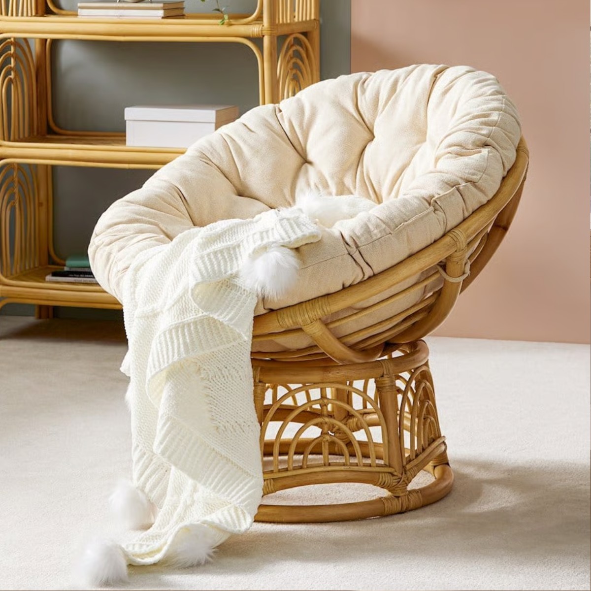 # 보헤미안 라탄 파파산 의자, 거실 및 침실용 가구, - Outdoor Furniture Vietnam 리뷰 및 가격