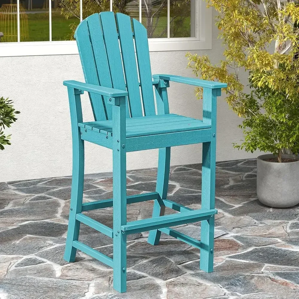 하이백 야외 발코니 의자, 내후성 HDPE 수지 바 스 - Outdoor Furniture Resin 리뷰 및 가격