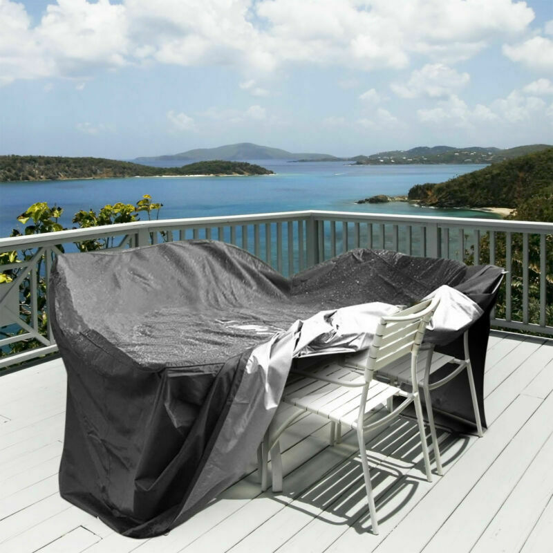 여러 크기 야외 가구 커버 소파 의자 테이블 커버 정원 - Outdoor Furniture Black 리뷰 및 가격