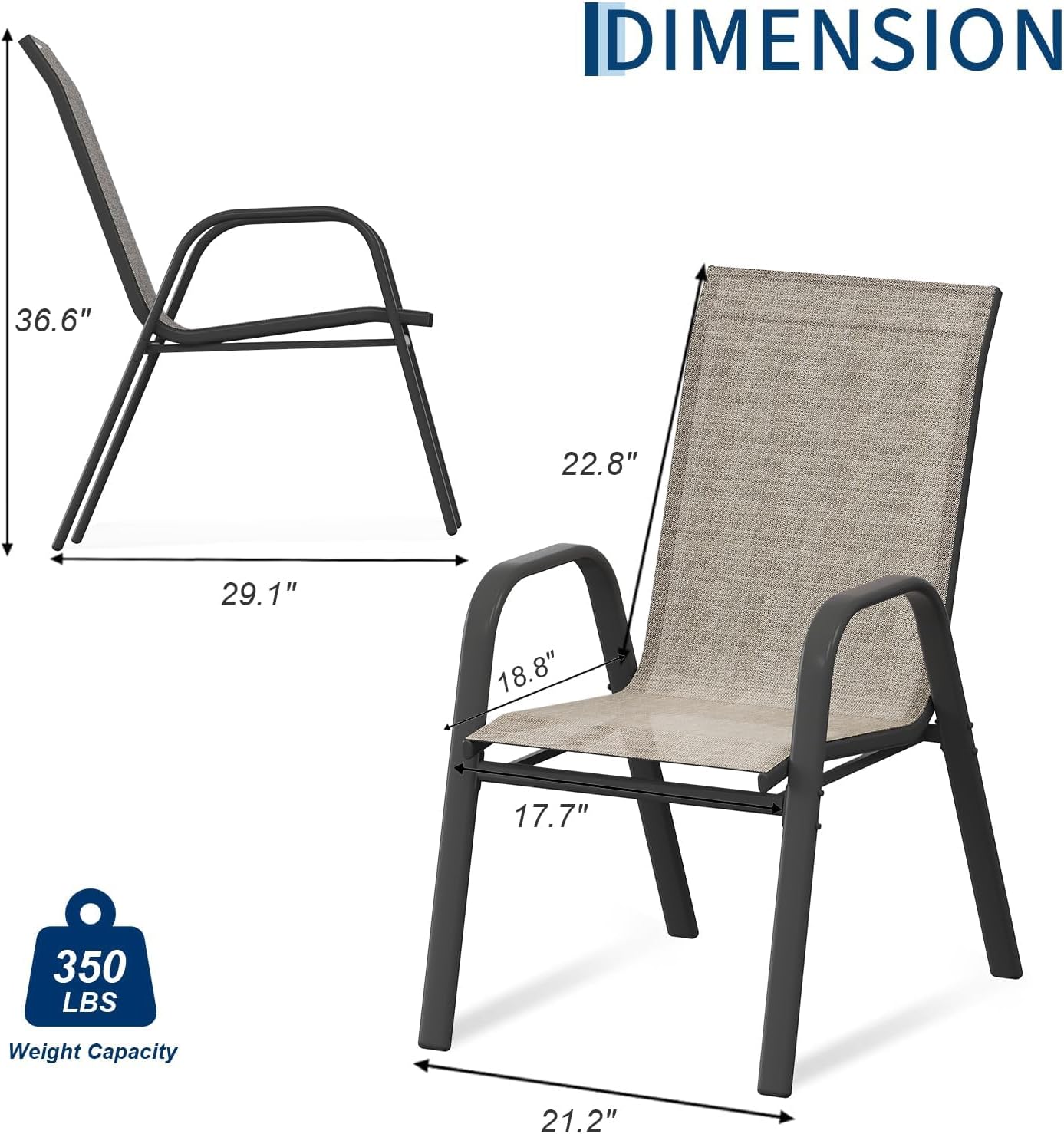 파티오 식사용 의자 4개 세트, 팔걸이가 있는 쌓을 수 - Outdoor Furniture Metal Chairs 리뷰 및 가격