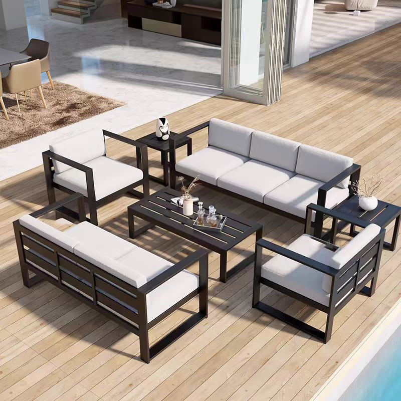 모던 스타일 알루미늄 파티오 소파 세트, 메탈 다리,  - Outdoor Furniture Sale 리뷰 및 가격