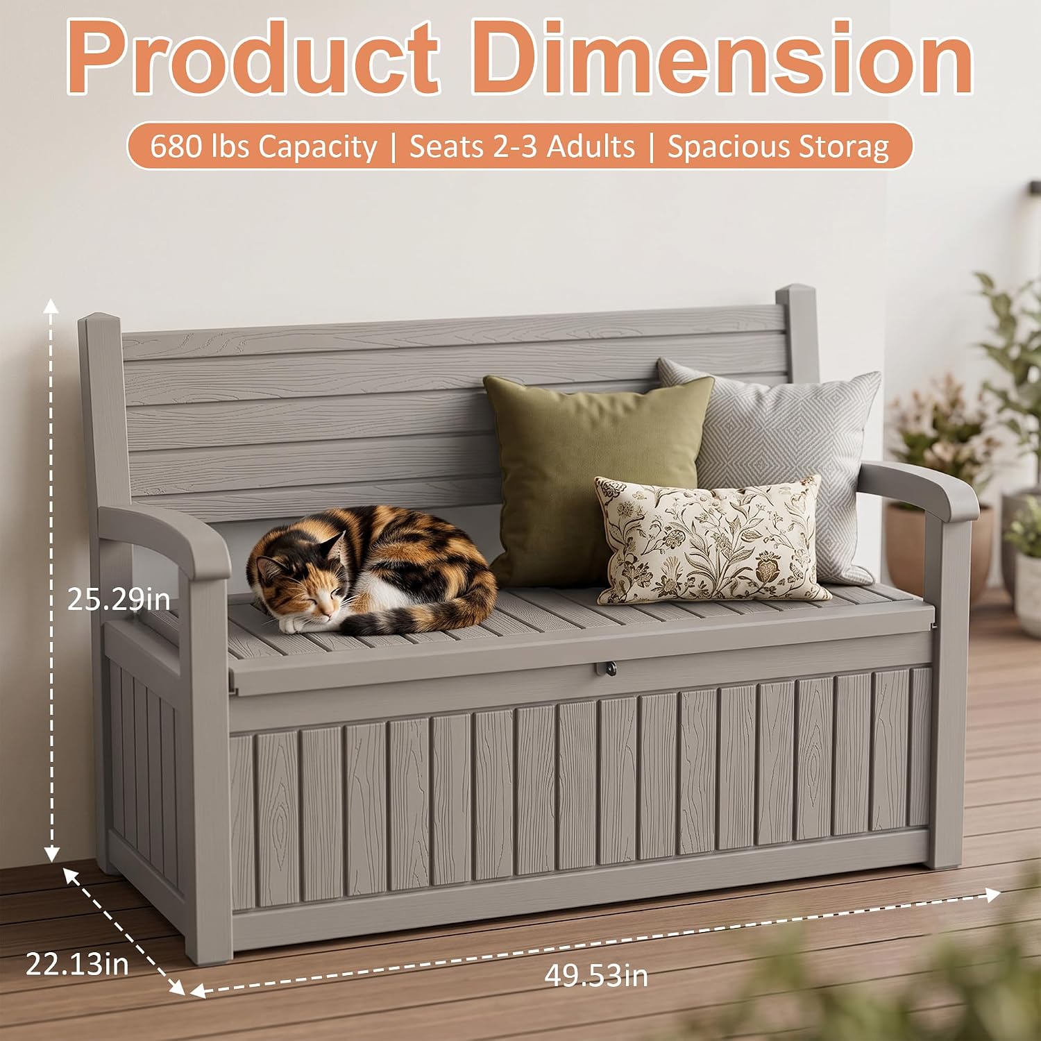 100갤런 야외용 수납 벤치 데크 박스 방수 레진 잠금 - Outdoor Furniture Resin 리뷰 및 가격