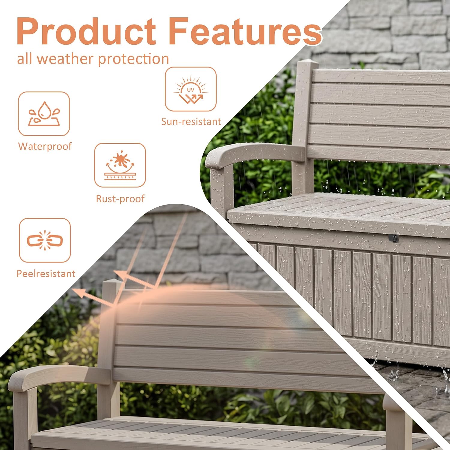 100갤런 야외용 수납 벤치 데크 박스 방수 레진 잠금 - Outdoor Furniture Resin 리뷰 및 가격