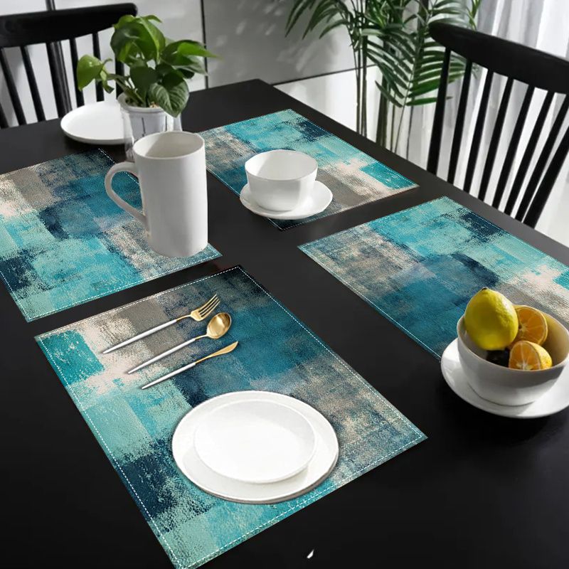 VIKAMA Morandi 추상 잉크 테이블 러너 플레 - Outdoor Furniture Dining 리뷰 및 가격