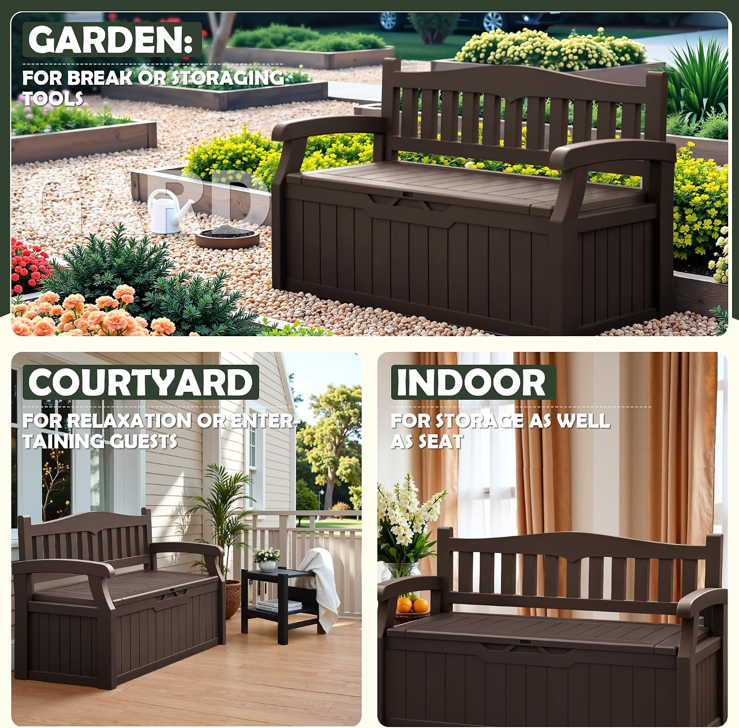 야외용 수납 벤치 80갤런 레진 데크 박스 파티오 가구 - Outdoor Furniture Resin 리뷰 및 가격